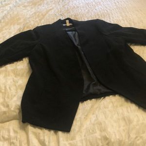 Blazer with rouched sleeves